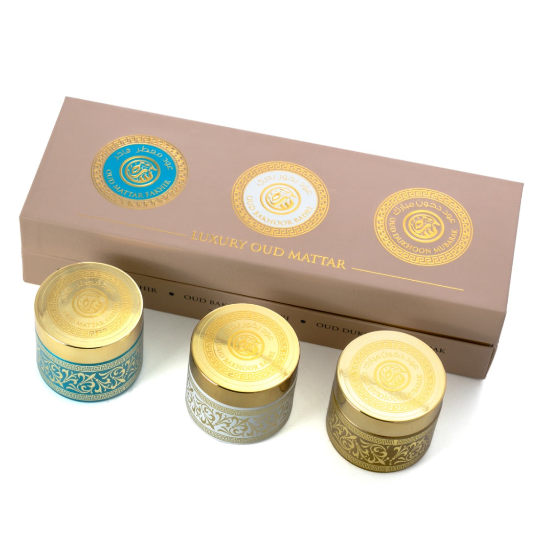 Sarah Creations - LUXURY OUD MUATTAR GIFT SET | OUD MUATTAR FAKHIR | OUD BAKHOOR BADRI | OUD DUKHOON MUBARAK